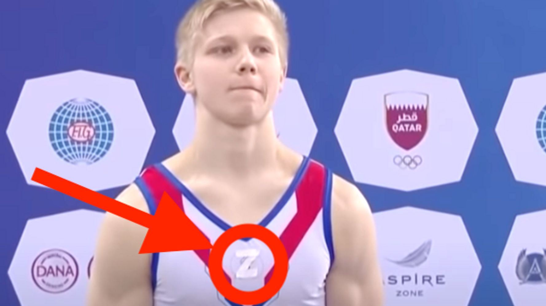 Russian Gymnast Banned For Wearing Pro-War ‘Z’ Symbol Next To Ukrainian Rival